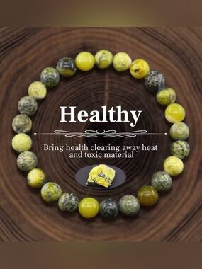 JD Gems jewelry health bringer yellow Beaded Bracelet natural stone 6/8/10mm